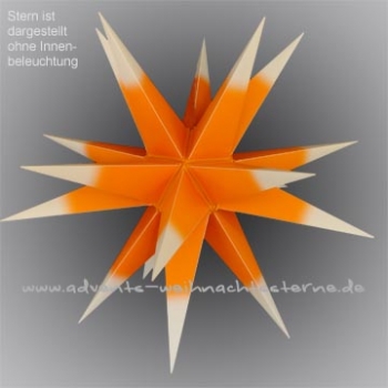 Leipziger Stern Orange/Weiß - Ø ca. 62 cm