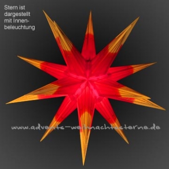 Leipziger Stern Rot Gelb Gold - Linie - Ø ca. 62 cm